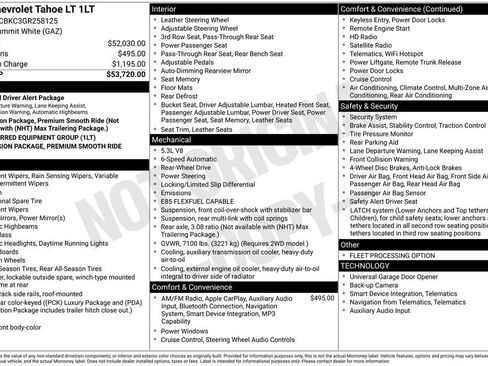 Used 2016 Chevrolet Tahoe LT RWD image 1
