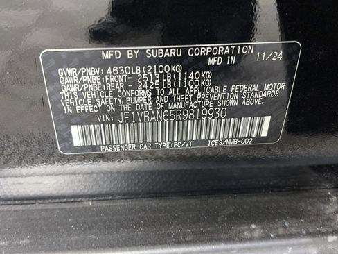 Used 2024 Subaru WRX Limited w/ Popular Package #1A image 9