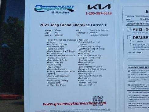 Used 2021 Jeep Grand Cherokee Laredo RWD image 37