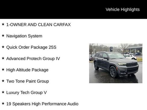 Used 2023 Jeep Grand Cherokee L Summit w/ Advanced Protech Group IV image 5