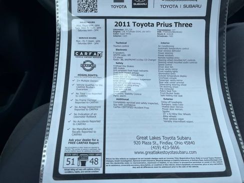 Used 2011 Toyota Prius Three FWD image 27