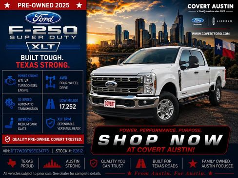 Certified 2025 Ford F250 XLT w/ FX4 Off-Road Package AWD/4WD image 1