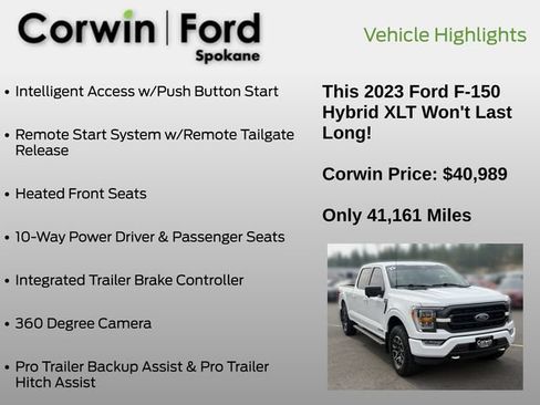 Used 2023 Ford F150 XLT w/ Equipment Group 302A High AWD/4WD image 37