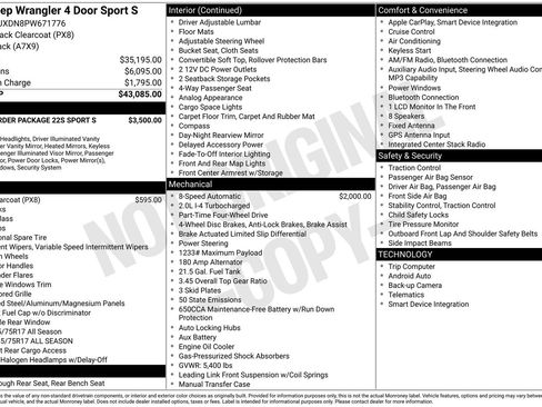 Used 2023 Jeep Wrangler Sport S AWD/4WD image 1