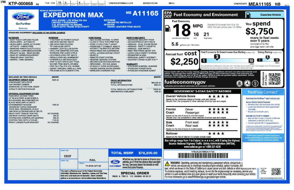 Certified 2021 Ford Expedition Max Limited AWD/4WD image 3