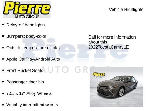 Used 2022 Toyota Camry LE FWD image 14