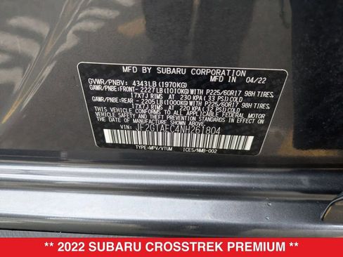 Used 2022 Subaru Crosstrek 2.0i Premium w/ Moonroof Package image 41