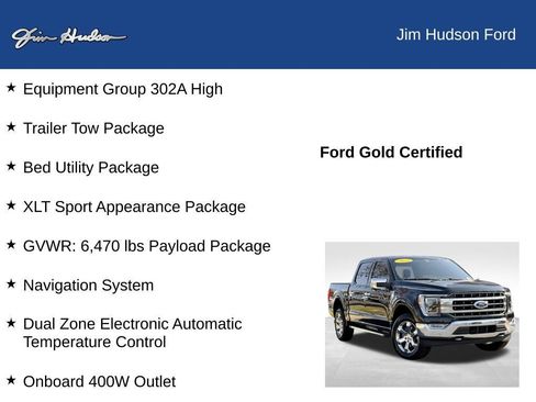 Certified 2023 Ford F150 XLT w/ Equipment Group 302A High image 12