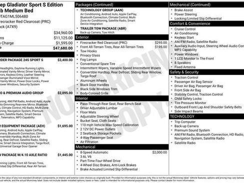Used 2021 Jeep Gladiator Sport AWD/4WD image 32