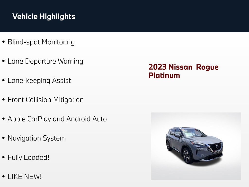 Used 2023 Nissan Rogue Platinum w/ Platinum Premium Package FWD image 72