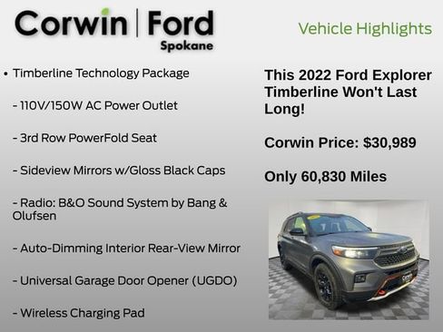 Used 2022 Ford Explorer Timberline w/ Timberline Technology Package image 7