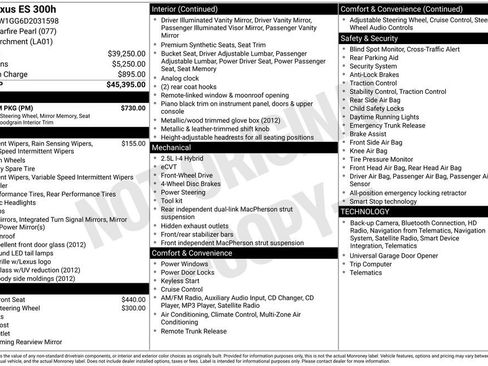 Used 2013 Lexus ES 300h w/ Premium Pkg image 5