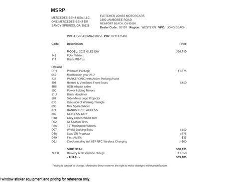 Certified 2022 Mercedes-Benz GLE 350 image 2