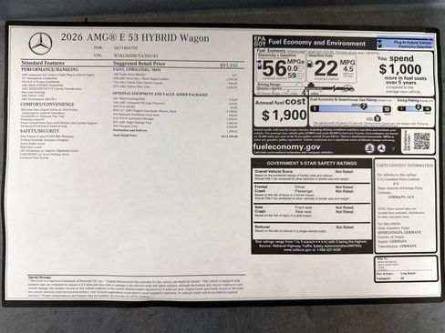 New 2026 Mercedes-Benz E 53 AMG 4MATIC Sedan image 9