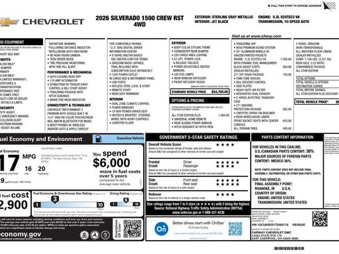 New 2026 Chevrolet Silverado 1500 RST w/ All Star Edition Plus AWD/4WD image 4