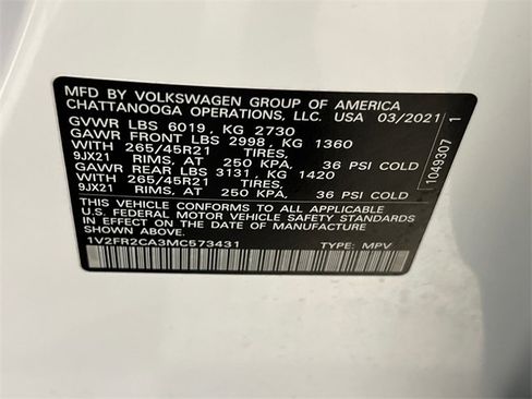 Certified 2021 Volkswagen Atlas SEL Premium image 30