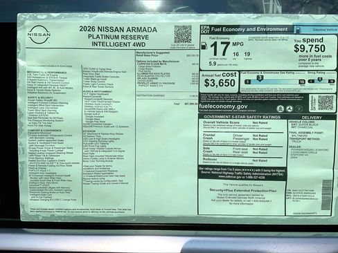 New 2026 Nissan Armada Platinum Reserve image 14