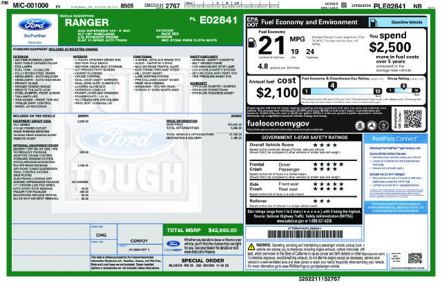 Used 2023 Ford Ranger XLT w/ Equipment Group 302A High AWD/4WD image 11