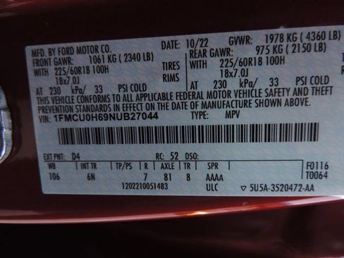 Used 2022 Ford Escape SEL w/ Technology Package image 17