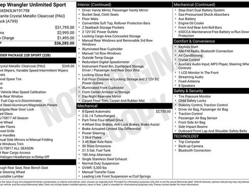 Used 2020 Jeep Wrangler Unlimited Sport image 9