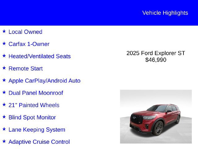 Used 2025 Ford Explorer ST AWD/4WD image 2