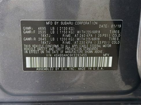 Used 2019 Subaru Outback 2.5i Limited image 34