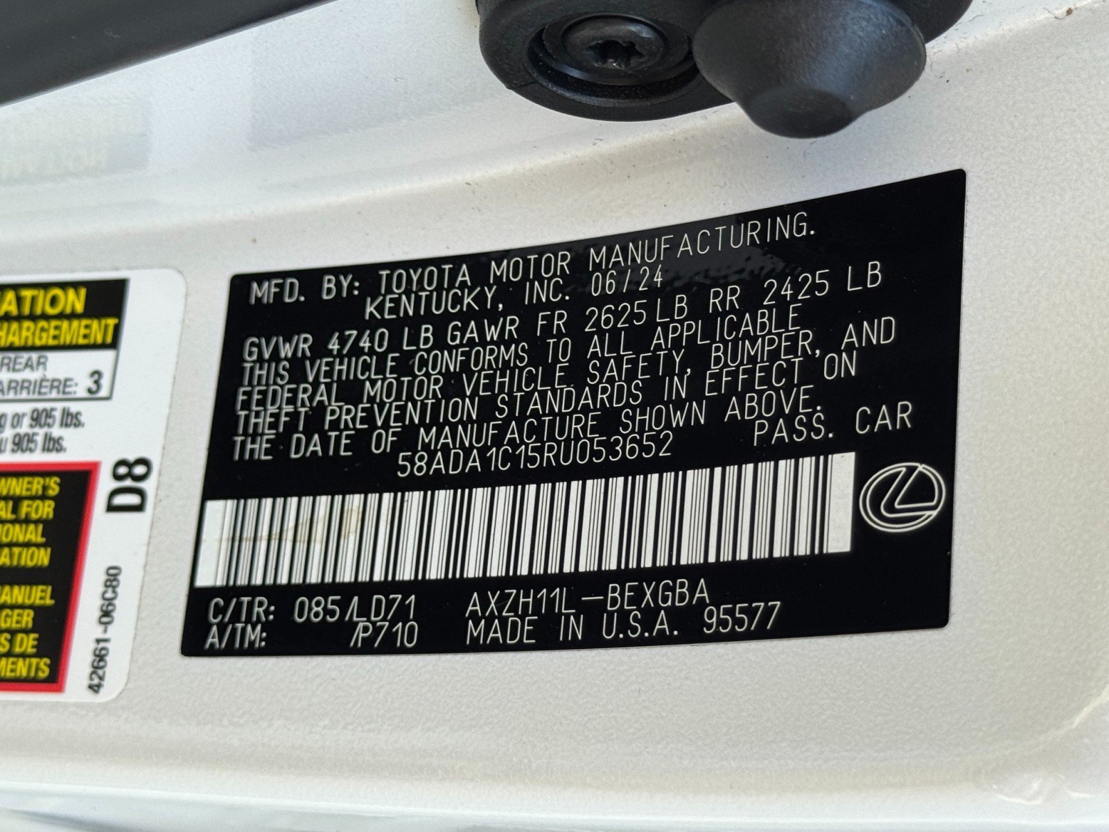 Used 2024 Lexus ES 300h w/ Premium Package FWD image 52