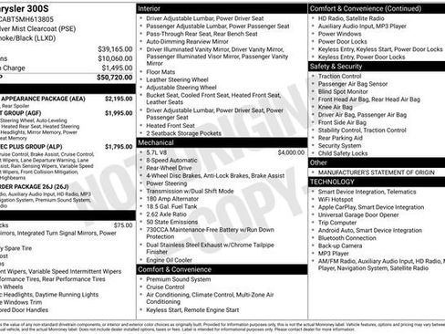 Used 2021 Chrysler 300 S w/ S Model Appearance Package image 10