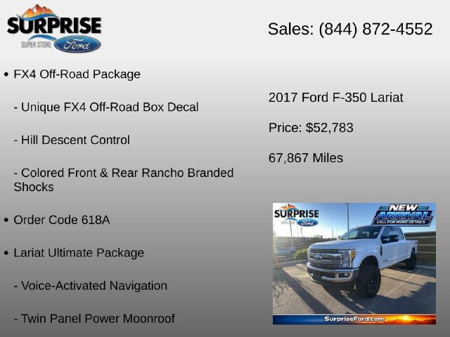 Used 2017 Ford F350 Lariat w/ Lariat Ultimate Package AWD/4WD image 6