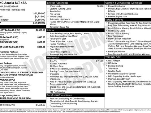 Used 2021 GMC Acadia SLT w/ Technology Package AWD/4WD image 4