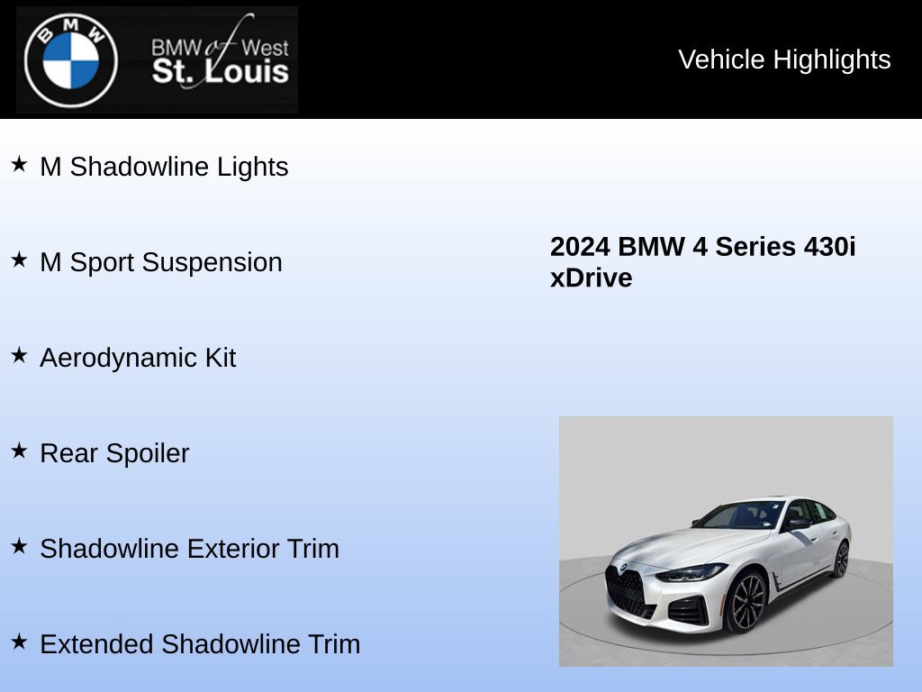 Used 2024 BMW 430i Gran Coupe xDrive w/ M Sport Package (Priority 1) AWD/4WD image 24