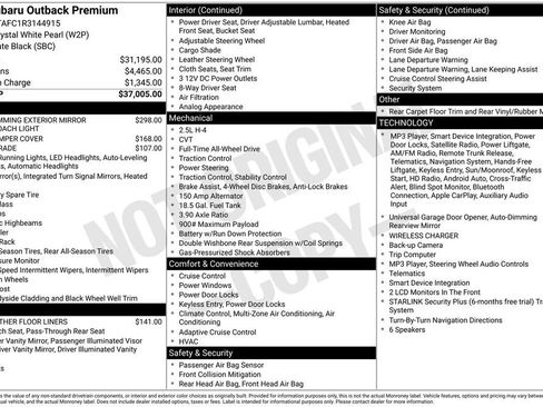 Certified 2024 Subaru Outback Premium AWD/4WD image 8