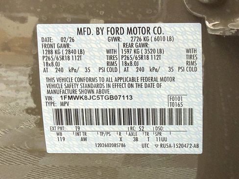 New 2026 Ford Explorer Tremor w/ Tremor Ultimate Package AWD/4WD image 16