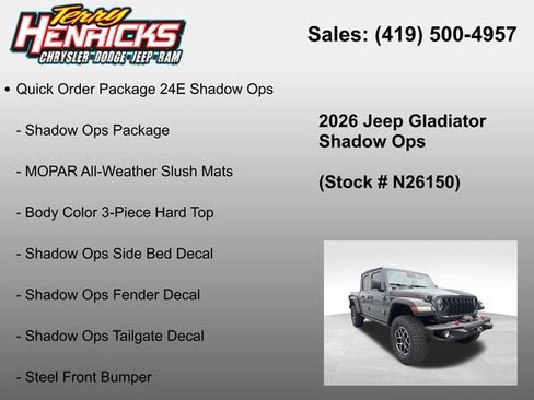 New 2026 Jeep Gladiator Rubicon AWD/4WD image 12