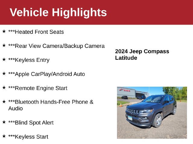 Used 2024 Jeep Compass Latitude w/ Convenience Group AWD/4WD image 4