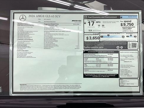 New 2026 Mercedes-Benz GLS 63 AMG 4MATIC image 17