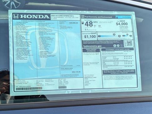 New 2025 Honda Accord EX-L image 17