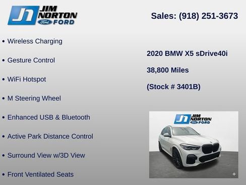 Used 2020 BMW X5 sDrive40i w/ M Sport Package RWD image 18
