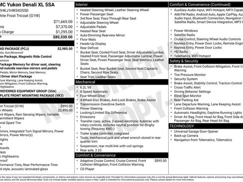 Used 2017 GMC Yukon XL Denali w/ Open Road Package image 1