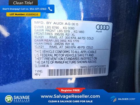 Used 2015 Audi Q7 3.0T Premium Plus w/ Premium Plus Package AWD/4WD image 16