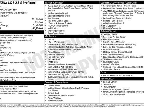 Used 2025 MAZDA CX-5 AWD 2.5 S w/ Preferred Package image 2