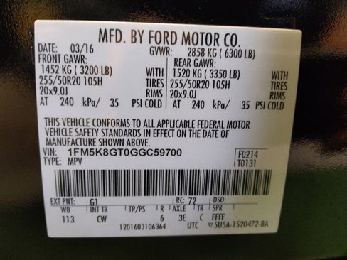 Used 2016 Ford Explorer Sport w/ Equipment Group 401A image 33