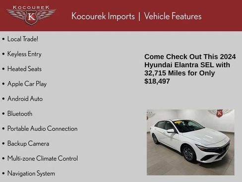 Used 2024 Hyundai Elantra SEL image 28