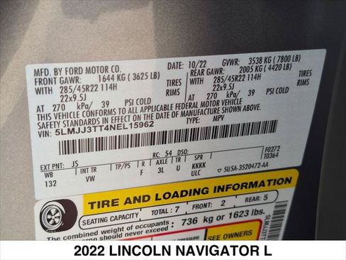 Certified 2022 Lincoln Navigator L Black Label AWD/4WD image 28