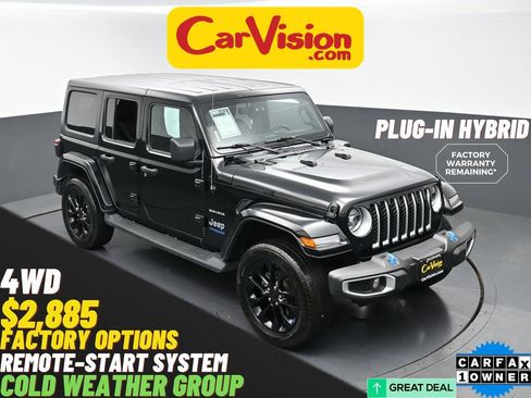 Used 2022 Jeep Wrangler Unlimited Sahara 4xe w/ Cold Weather Group image 1