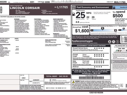 Used 2021 Lincoln Corsair FWD w/ Premium Package image 28