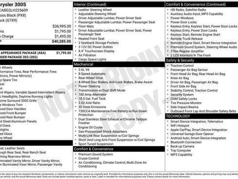 Used 2020 Chrysler 300 S w/ S Model Appearance Package RWD image 2