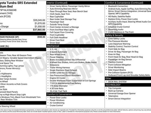 Used 2020 Toyota Tundra SR5 w/ SR5 Upgrade Package RWD image 6