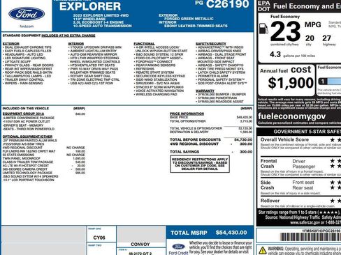Used 2023 Ford Explorer Limited w/ Limited Technology Package AWD/4WD image 2