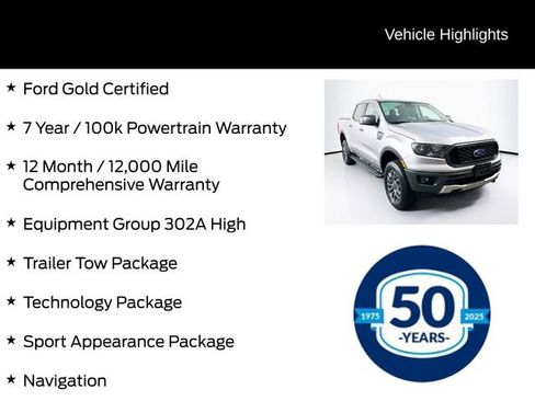 Certified 2022 Ford Ranger XLT w/ Equipment Group 302A High image 6
